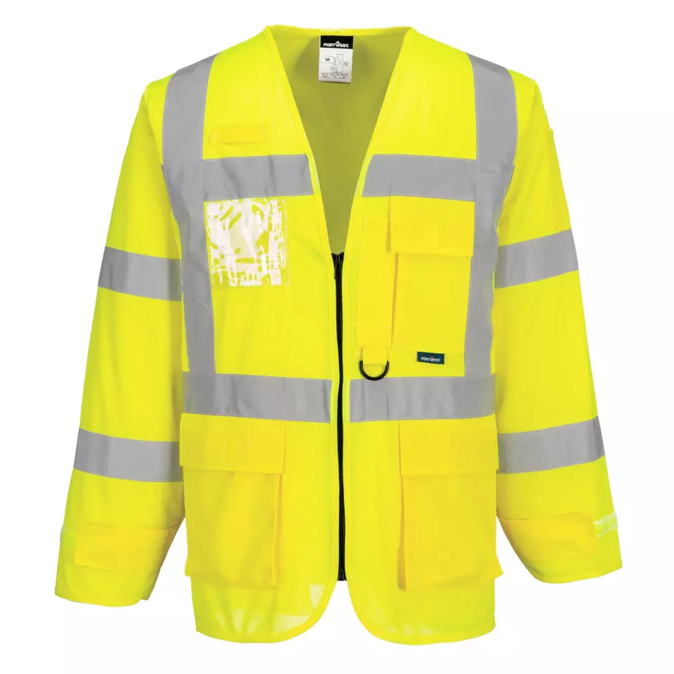 Portwest S475YER, Hi-Vis Executive Jacket, Yellow, image 5, gallery thumbnail