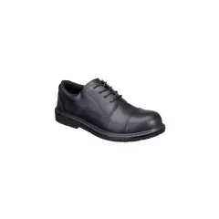 Portwest FD18BKR, Steel Action Leather Executive Shoe S3 SR FO, Black