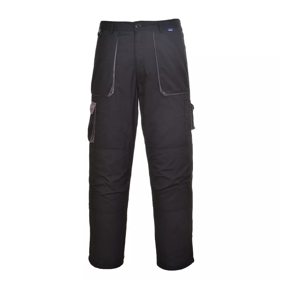 Portwest TX16BKR, Texo Kontrast-Hose - Gefüttert, Schwarz, image 1, gallery thumbnail