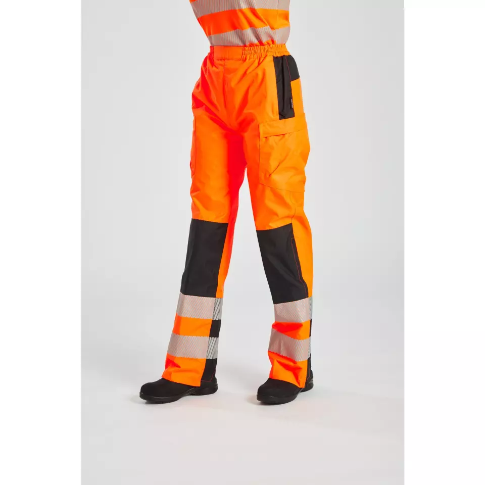 Portwest PW386OBR, PW3 huomio naisten sadehousut, oranssi/musta, image 7, gallery thumbnail