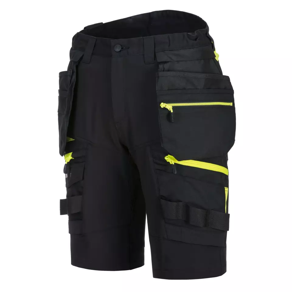 Portwest DX444BKR, DX4 Detachable Holster Pocket Shorts, Black, image 8, gallery thumbnail