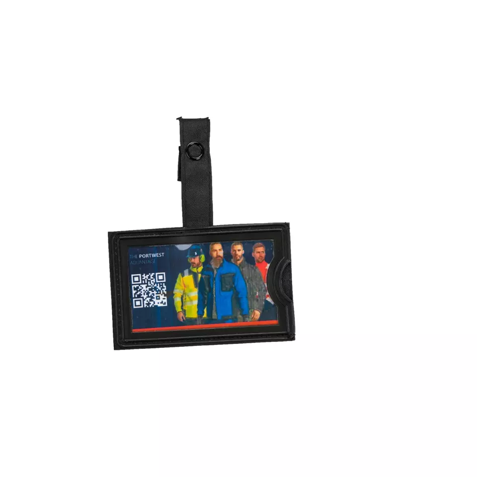 Portwest ID40BKR, TPU ID Holder (25 Pack), Black, image 1, gallery thumbnail
