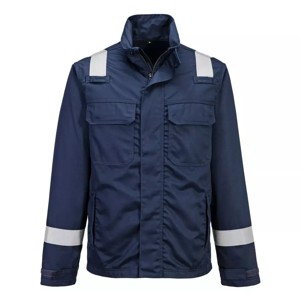 Portwest FR609NAR, Bizflame Work Chemical Resistant FR Jacket, Navy, image 1, gallery thumbnail
