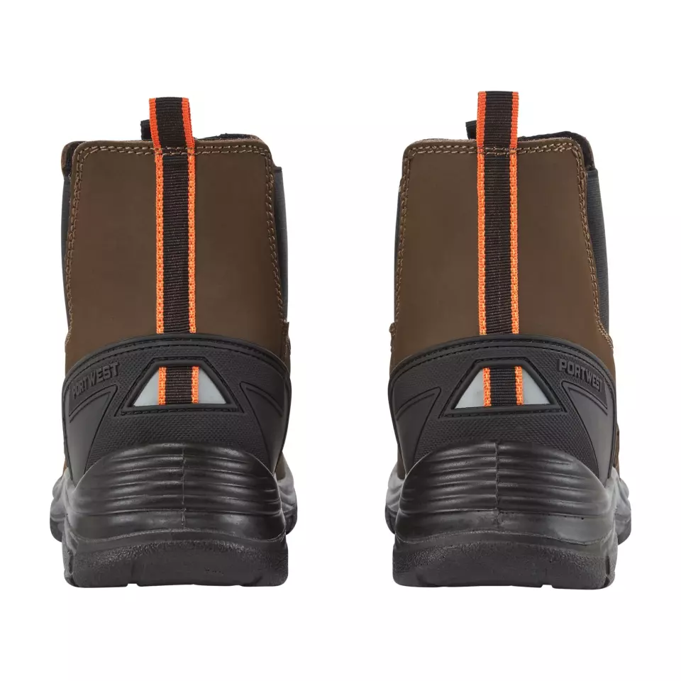 Portwest FV02BRK, Steel Action Nubuck Dealer Boot S7 SC FO SR, Brown/Black, image 2, gallery thumbnail