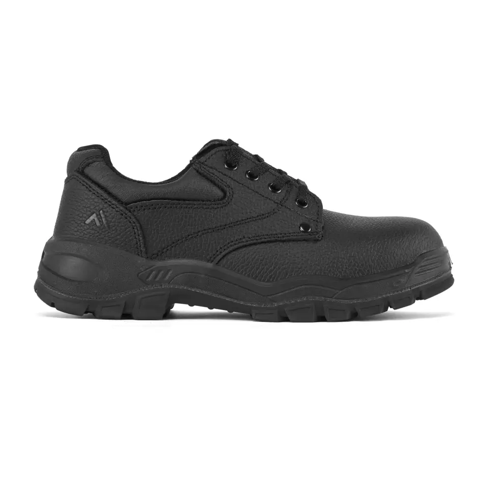 Portwest FW14BKR, Steel Split Leather Low Shoe S1P SR, Black, image 1, gallery thumbnail