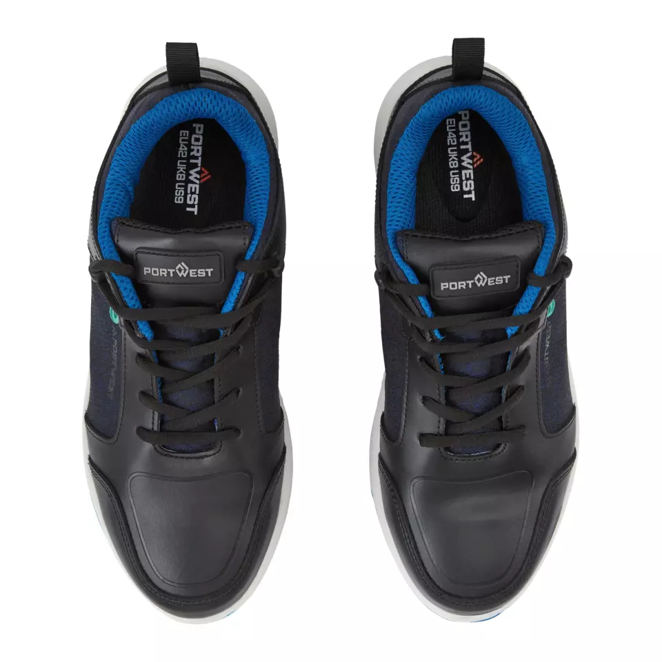 Portwest FC07BKB, Eco Composite Trainer S3S SR, Black/Blue, image 3, gallery thumbnail