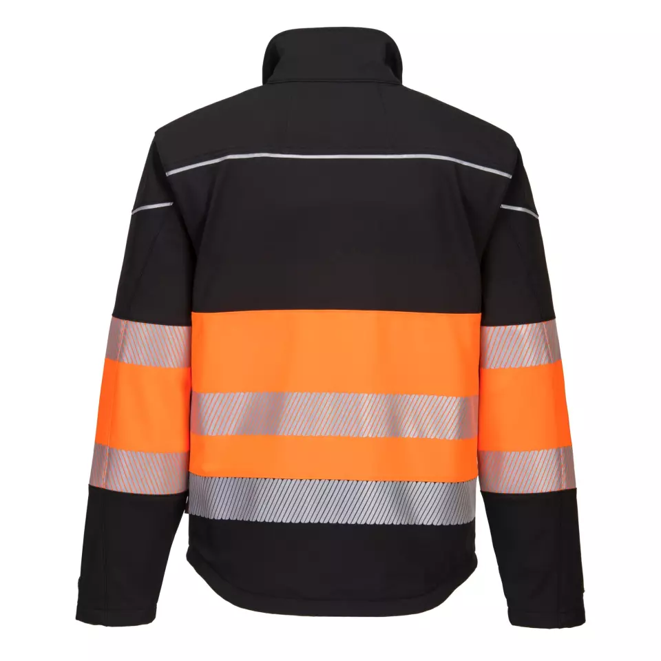 Portwest PW375BKO, PW3 Hi-Vis Class 1 Softshell (3L), Black/Orange, image 2, gallery thumbnail