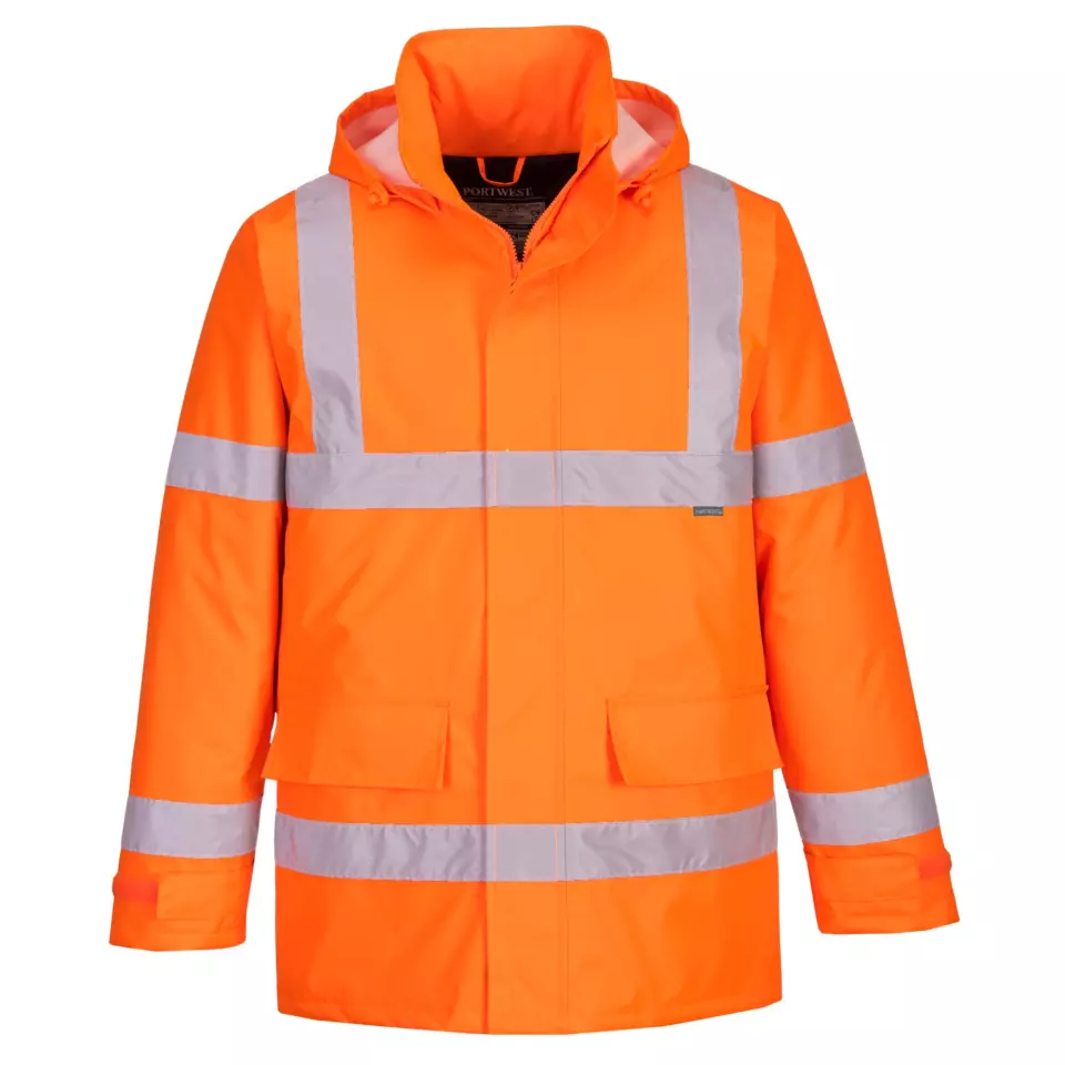 Portwest EC60ORR, Eco Hi-Vis Winter Jacket, Orange, image 1, gallery thumbnail