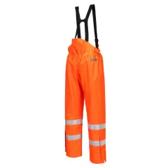 Portwest S780ORR, Bizflame Rain Unlined Hi-Vis Antistatic FR Trousers, Orange