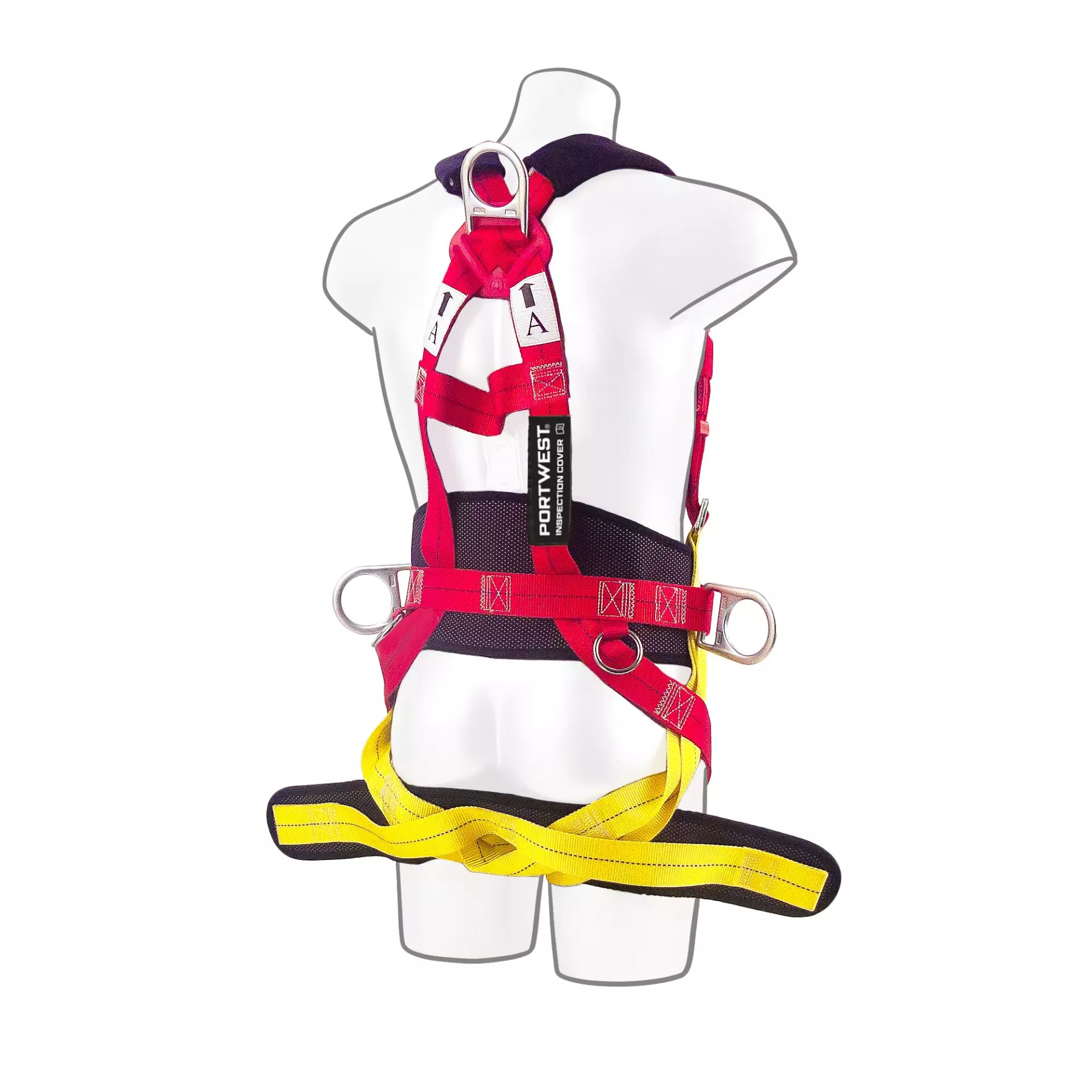 Portwest FP18RER, 3-pistekiinnitys Comfort Plus -valjaat, punainen, image 5
