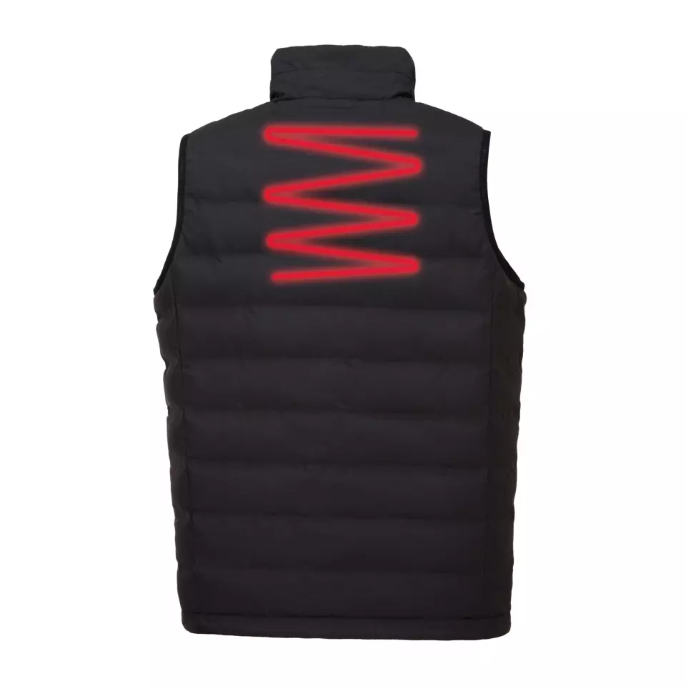 Portwest S549BKR, Ultrasonic Heated Tunnel Bodywarmer, Black, image 4, gallery thumbnail