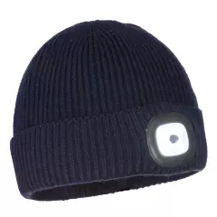 Portwest B033NAR, Workman's LED Beanie, Navy