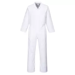 Portwest 2201WHR, Food Industry No Pocket Coverall, White