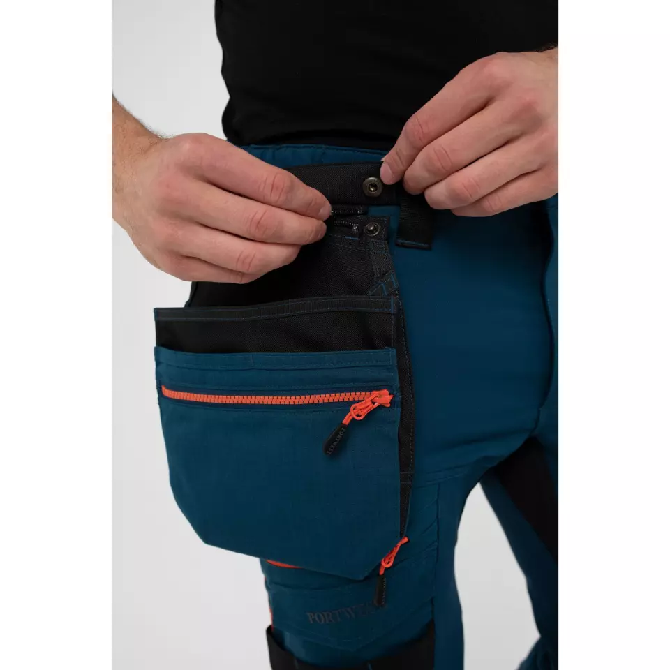 Portwest DX440MBR, DX4 Detachable Holster Pocket Trousers, Metro Blue, image 9, gallery thumbnail