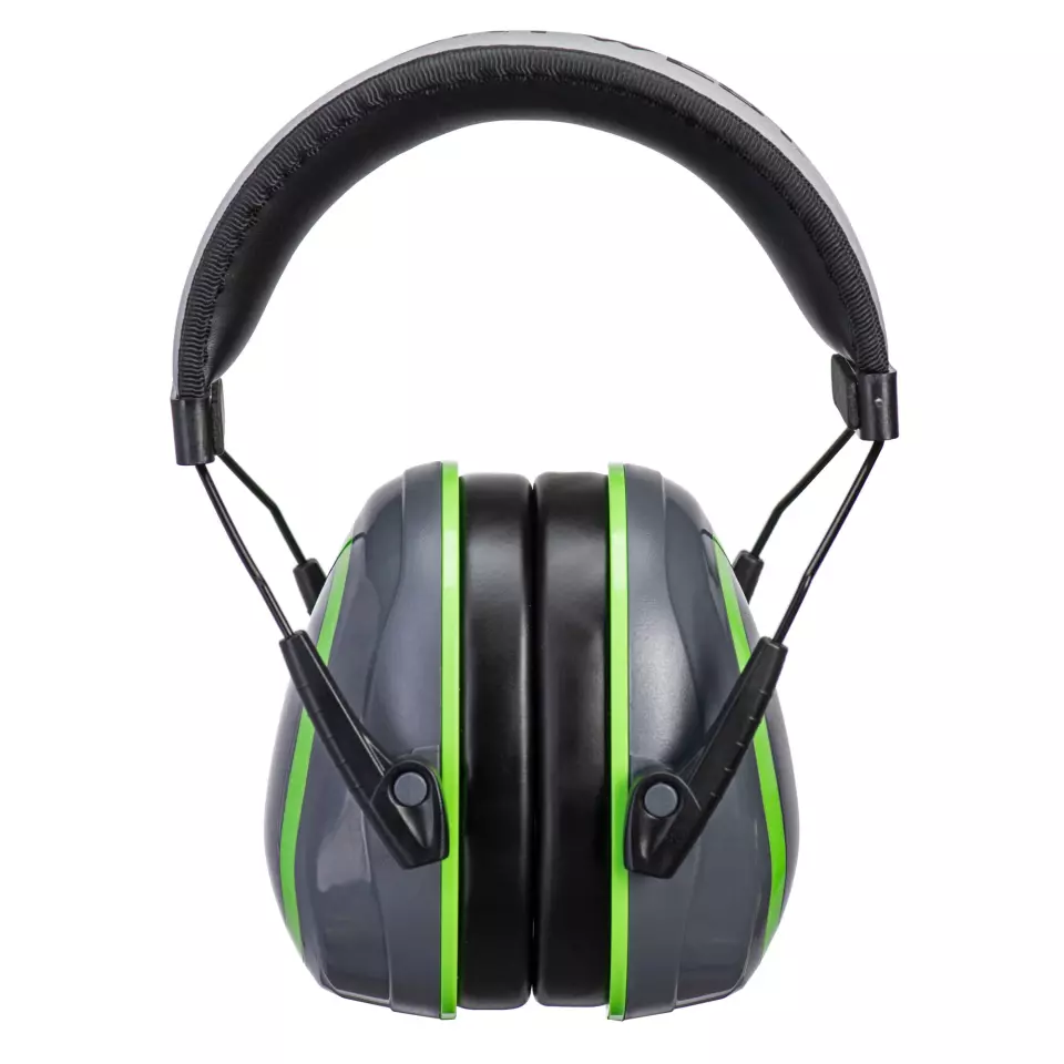 Portwest PW72GGN, HV Extreme Ear Defenders Low, Grey/Green, image 1, gallery thumbnail
