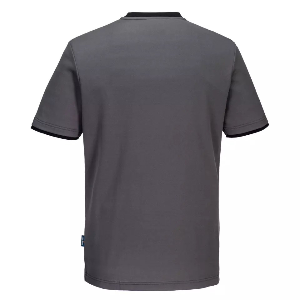 Portwest PW211ZBR, PW2 Baumwoll-Komfort T-Shirt Kurzarm, Zoom Grau/Schwarz, image 1, gallery thumbnail