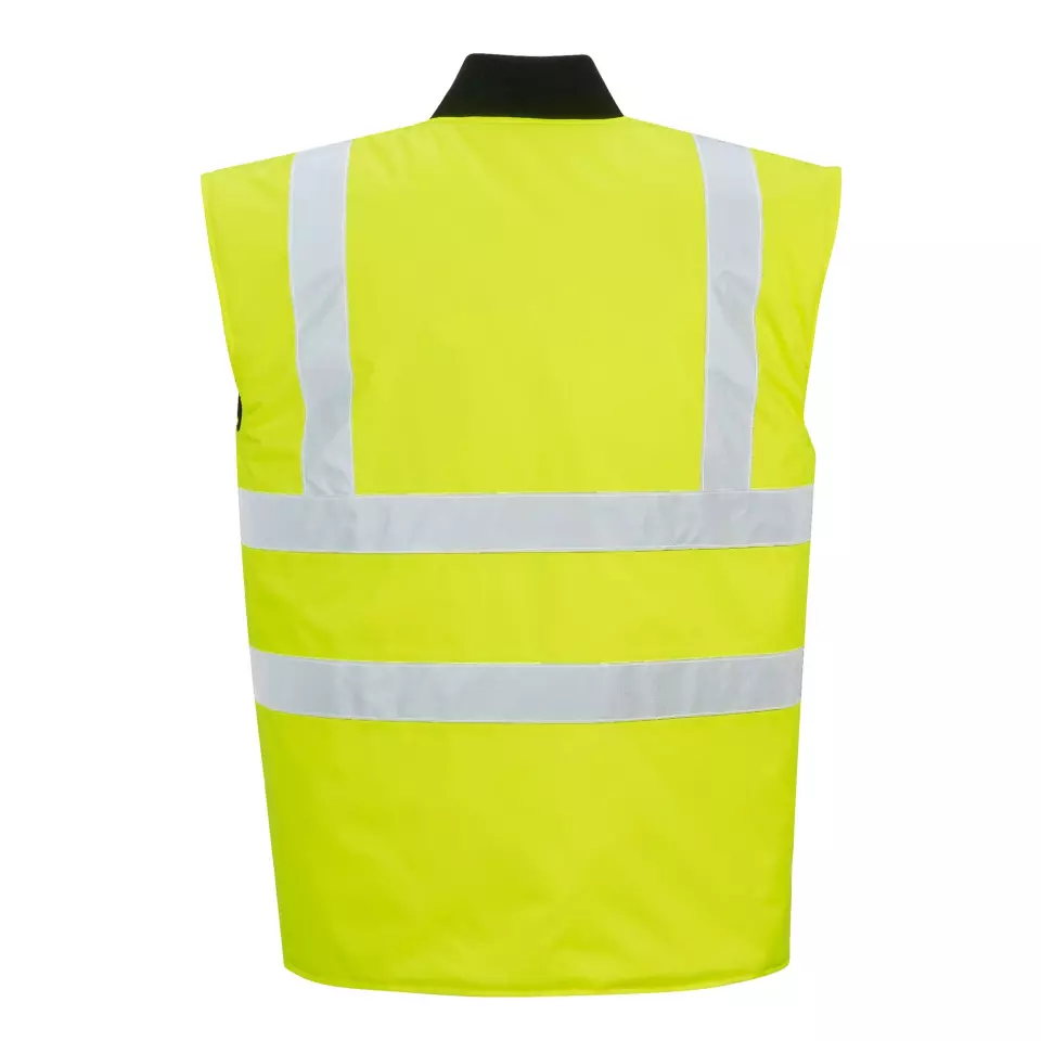Portwest S469YER, Hi-Vis Reversible Bodywarmer, Yellow, image 2, gallery thumbnail
