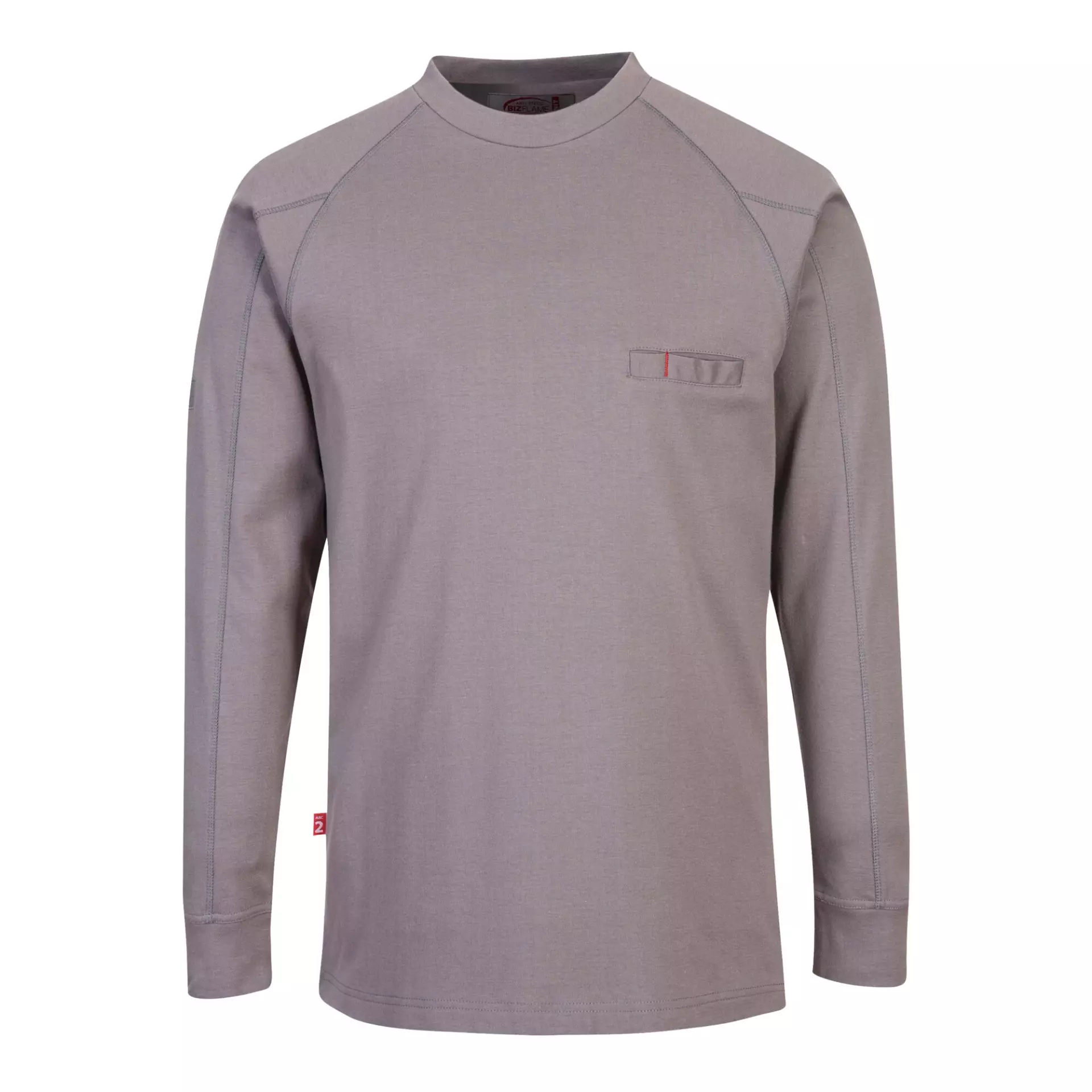 Portwest FR33GRR, Bizflame Knit Anti-Static FR Crew Neck, Grey, image 1