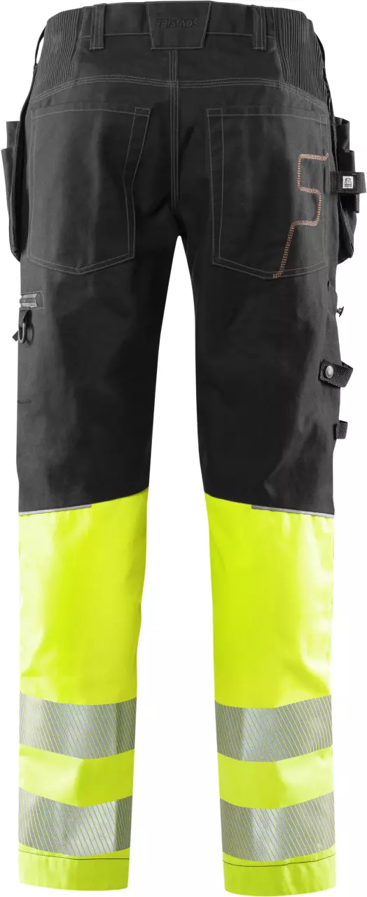 Fristads 132849-196, High vis Construction Stretch Pants Class 1 2608 FASG, image 2, gallery thumbnail