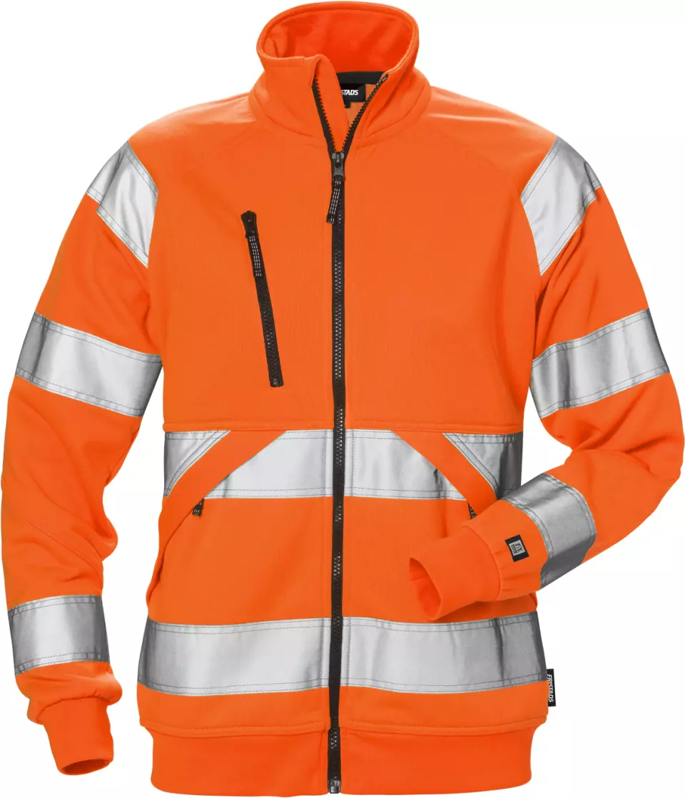 Fristads 126535-230, High vis Ladies' High-Visibility Class 3 Sweatshirt Jacket 7427 SHV, image 1, gallery thumbnail