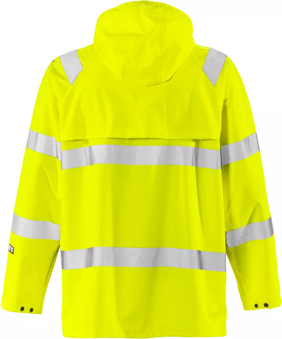 Fristads 101038-130, High vis Flame Retardant Rain Coat Class 3 4845 RSHF, image 2, gallery thumbnail