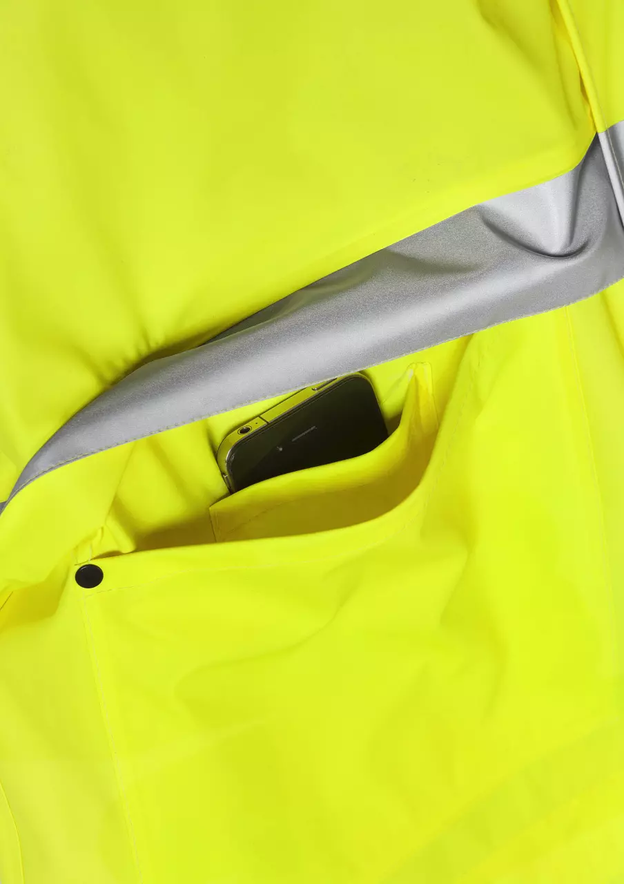 Fristads 101038-130, High vis Flame Retardant Rain Coat Class 3 4845 RSHF, image 4, gallery thumbnail