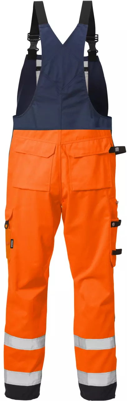 Fristads 101019-271, High vis Hi-Vis Bib Overall Class 2, 1015 PLU, image 2, gallery thumbnail