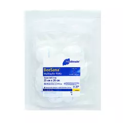 Meditrade 1075, BeeSana® Gauze Ball, X-Ray Detectable Thread, Sterile, 25 x 26 cm, Round Shape