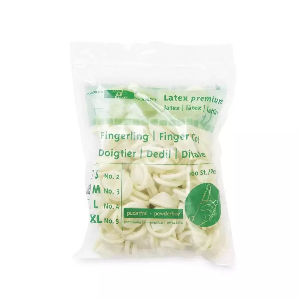 Meditrade 9777, Latex Finger Cots Powder Free, image 1