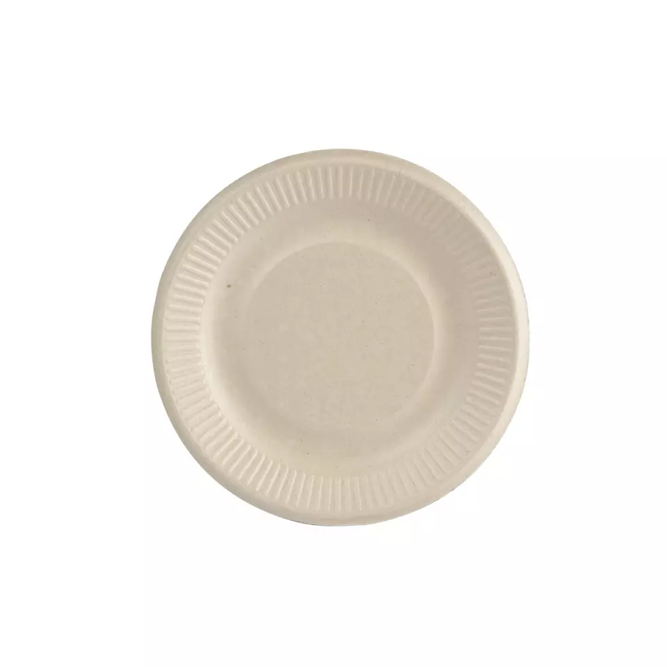Duni 205768, Dessert Plate, Brown, Bagasse, Ø 150mm, image 1, gallery thumbnail