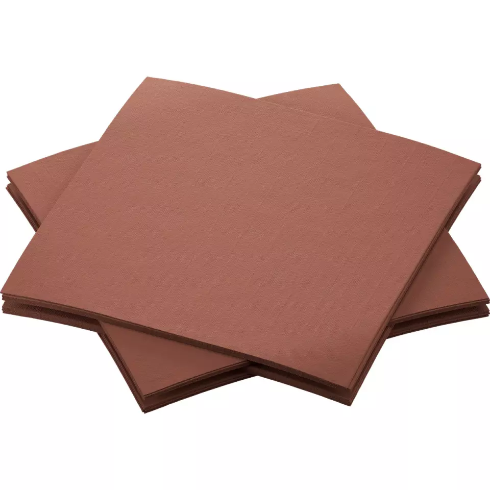 Duni 202958, Bio Dunisoft® servett 20x20cm 1/4 kastanj, image 1, gallery thumbnail