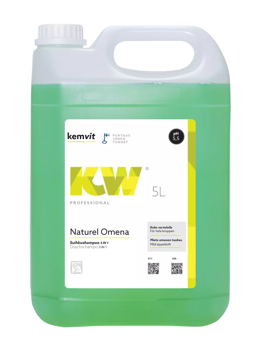 Kemvit 184815, KW NATUREL Äpple 5L rengöringsmedel, image 1, gallery thumbnail