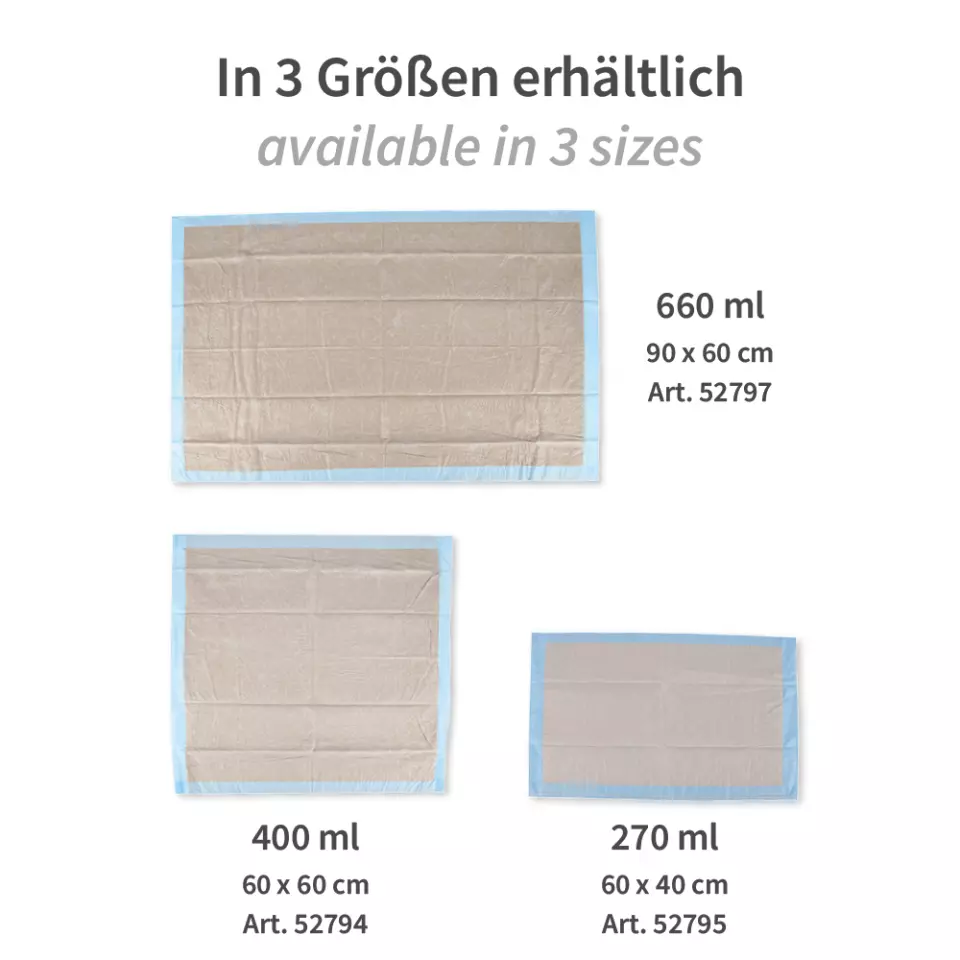 Hygostar 52794, 8-Ply PP/Recycled Cellulose/PE Bed Underpads, 60 x cm, image 4, gallery thumbnail