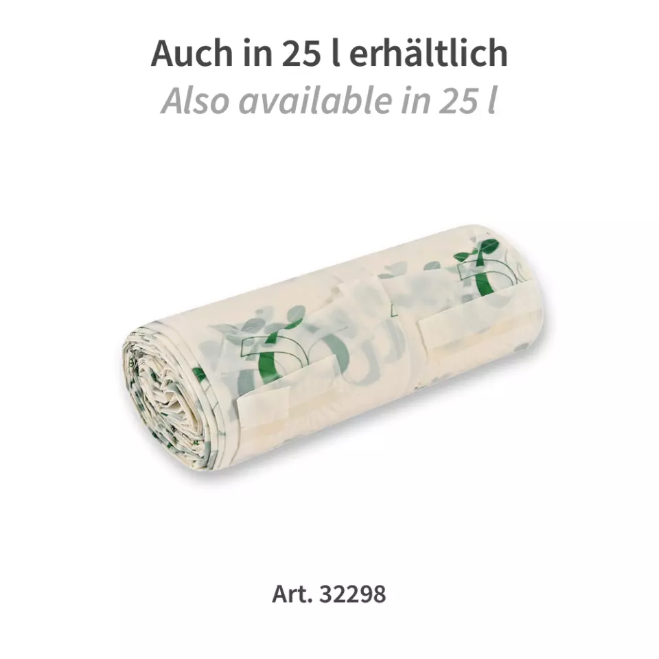 NATUREStar 32297, Biologisch abbaubare Maisstärke-Müllbeutel mit Zugband, 15 l, Rolle, image 6, gallery thumbnail