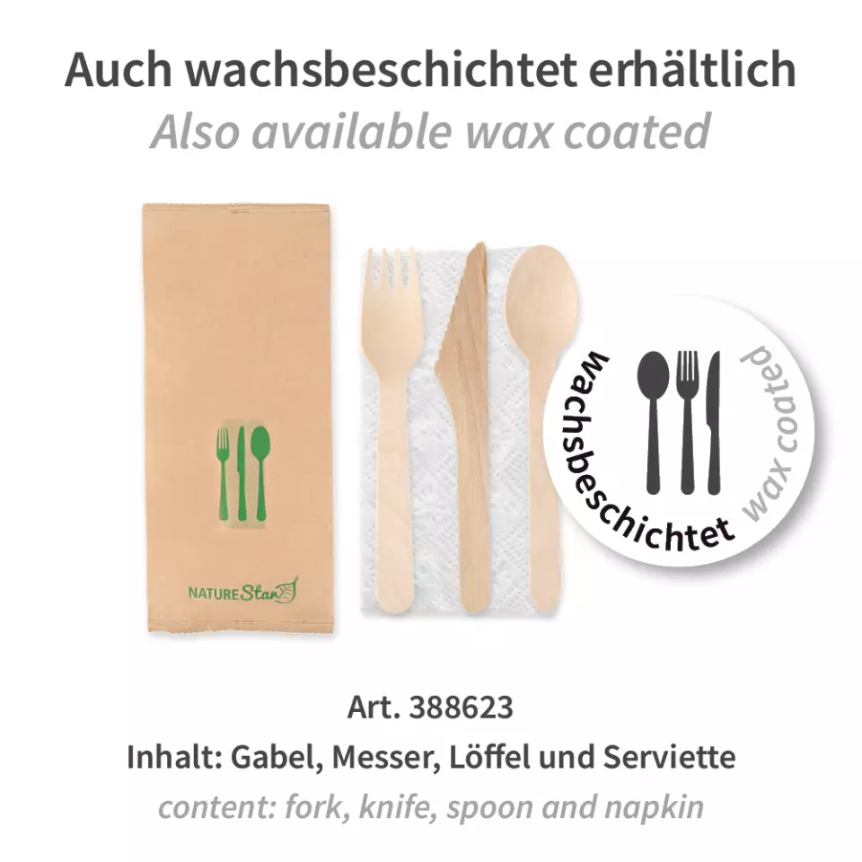 NATUREStar 388603, Dreier Bio-Holz-Besteck-Sets, FSC® 100%, image 5, gallery thumbnail