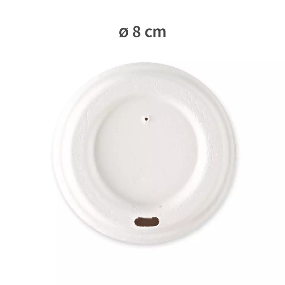 NATUREStar 401101, Organic Bagasse Drinking Cup Lids, Ø 80 mm, image 2, gallery thumbnail