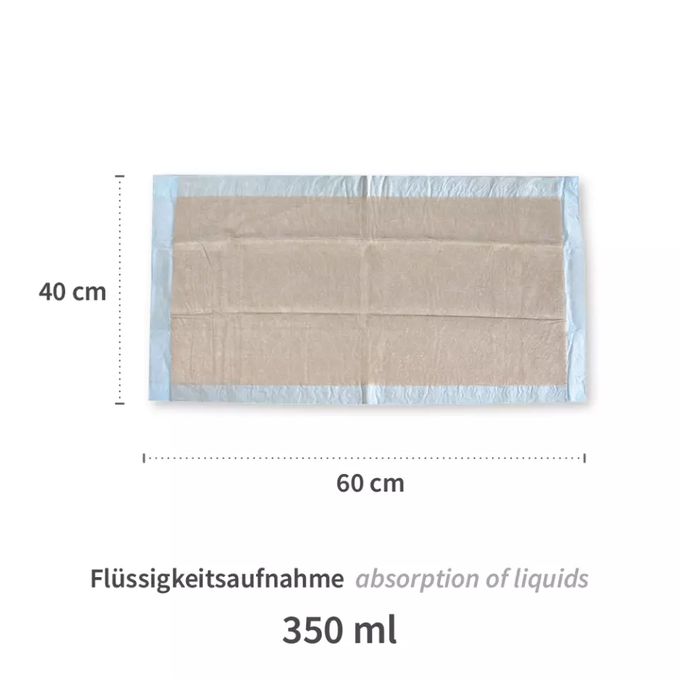 Hygostar 52798, 12-Ply PP/Recycled Cellulose/PE Bed Underpads, 60 x 40 cm, image 2, gallery thumbnail
