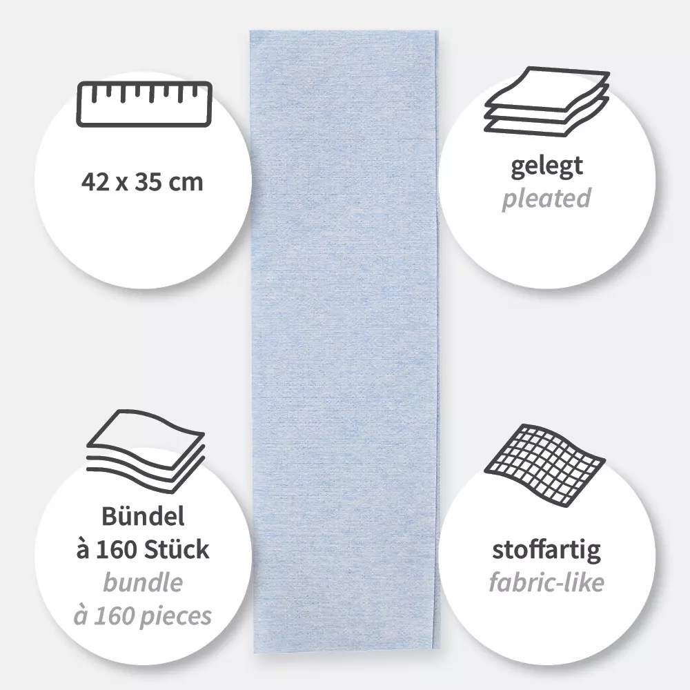 HygoClean 317886, Pleated Cellulose/PP/Viscose Cleaning Cloths, image 6