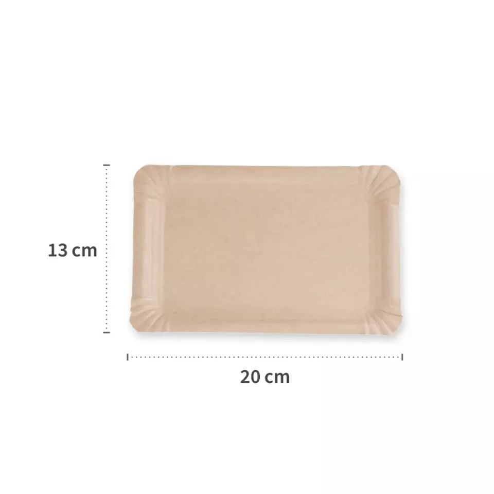 NATUREStar 415145, Organic Kraft Paper Plates, FSC®-mix, 130 x 200 mm, Rectangular, image 2, gallery thumbnail