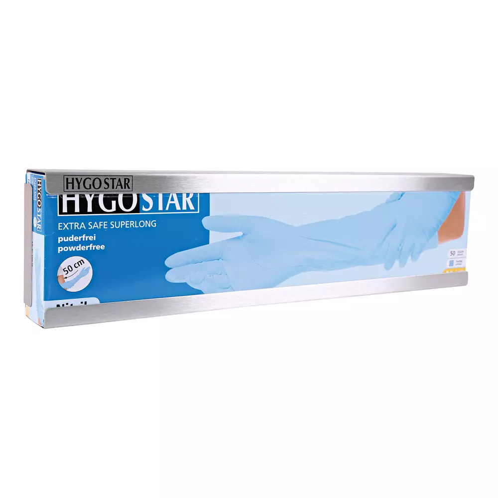 Hygostar 889414, Extra Safe Superlong Glove Dispenser, Stainless Steel, image 3