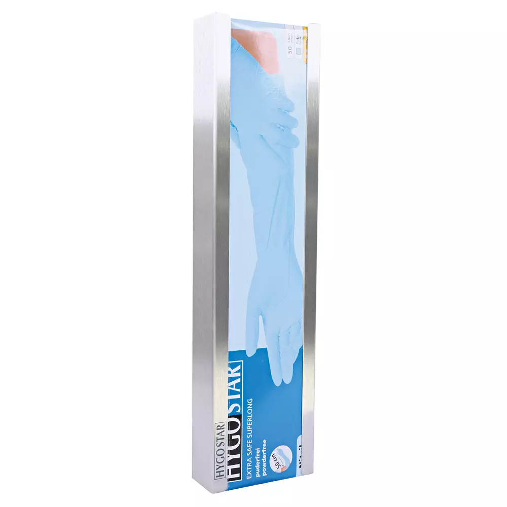Hygostar 889414, Extra Safe Superlong Glove Dispenser, Stainless Steel, image 2