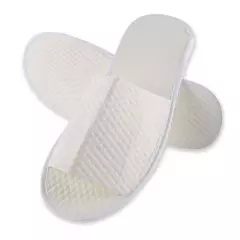 Hygostar 55530, Organic Paper Slippers, Open, White