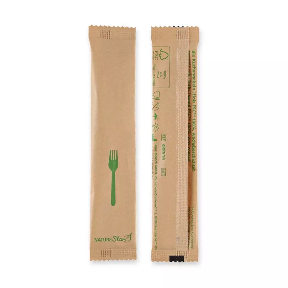 NATUREStar 388516, Wood Cake Forks, 115 mm, FSC® 100%, Wax Coated, image 7, gallery thumbnail