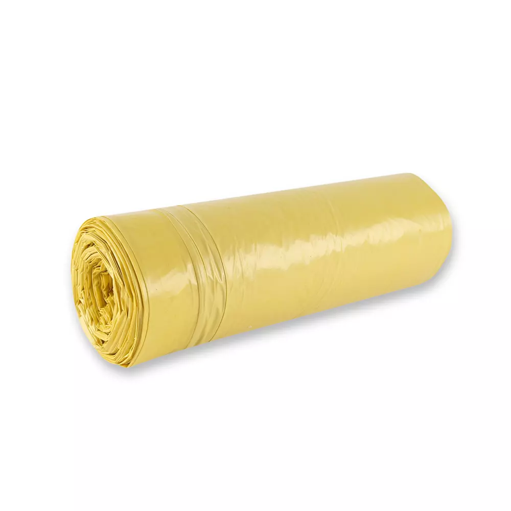HygoClean 32452, LDPE Zugband-Rollen-Abfallsäcke, 120 l, Gelb, image 1