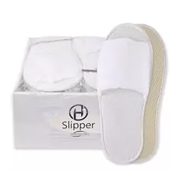 Hygonorm 555100, Classic Polyester Slippers, Open, White