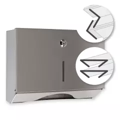 Hygostar 889650, C/V/ZZ-Falz Handtuchspender, Edelstahl