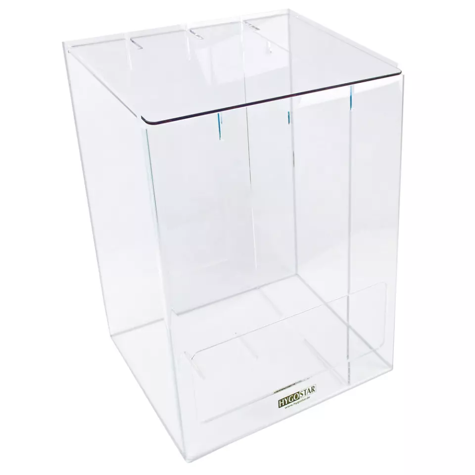 Hygostar 88950, Double Dispenser for Disposable Clothing, Acrylic, image 1, gallery thumbnail