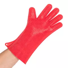 Hygostar 33216, Heatblocker Silikon-Ofenhandschuhe, 35 cm, Rot