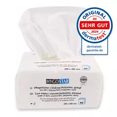 Hygostar 53621, Pleated Viscose/Polyester Care Wipes, 29 x 38 cm, White