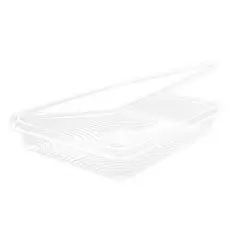 Franz Mensch 423908, Organic PLA Deli & Salad Bowls, With Hinged Lid, 1000 ml, Rectangular
